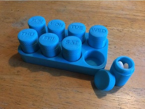 la botella de píldora organización pastillero envase pastillas 3d print model - Mito3D