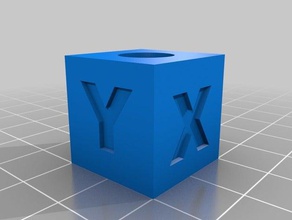 20mm calibration cube hole 10mm 3d printing tests 3d print model - Mito3D