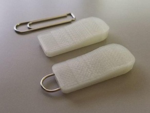zipper pull using paperclip replacement parts zipperpull 3d print model - Mito3D