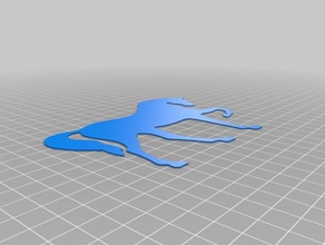 caballo horse chipboard scrapbooking 3d printing 3d print model - Mito3D