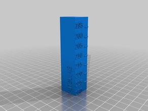 my customized temperature calibration tower 195-230 3d printing tests 3d print model - Mito3D