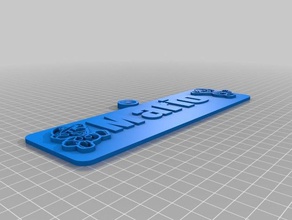 il mio personalizzato custumizable targhetta icone mario office su misura 3d print model - Mito3D