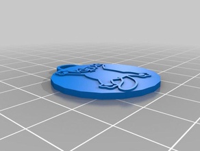 gato anillo de claves La impresión en 3d 3d print model - Mito3D