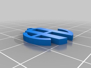 hal monogram pendant multiple loops jewelry customized 3d print model - Mito3D