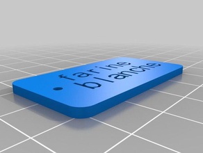 meine angepasste customizer-version des Gepäck-label - Organisation kundengebundene 3d print model - Mito3D