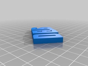 my customized iamburny's v2 text - deus keychains 3d print model - Mito3D