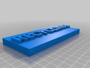meu personalizados sinal de reciclagem sinais e logotipos personalizado 3d print model - Mito3D