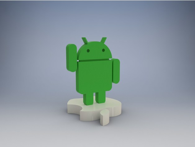 android-apple decoration decor android apple ipad iphone samsung stand 3D print model - Mito3D