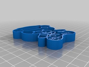 oso marinero La impresión en 3d cortador de galletas 3d print model - Mito3D