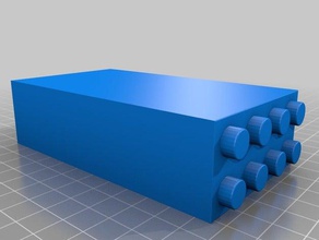 duplo 2x4 bloc de 6 blocs haut jouets construction 3d print model - Mito3D