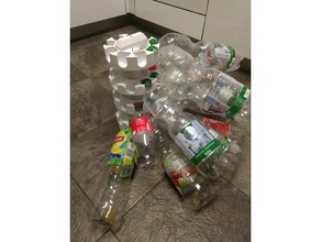 stackable bottle holder collector organization einweg pfandflasche recycling 3d print model - Mito3D