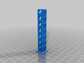 temp tower 220-190 low base 3d printing tests customized 3d print model - Mito3D