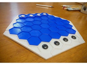 hexagonal iso-path boardgame games board game strategy 3d print model - Mito3D