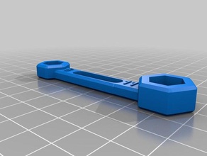 my customized hex wrench 2 sizes openscad 9-11 hand tools 3d print model - Mito3D
