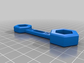 my customized hex wrench 2 sizes openscad 13-15 hand tools 3d print model - Mito3D
