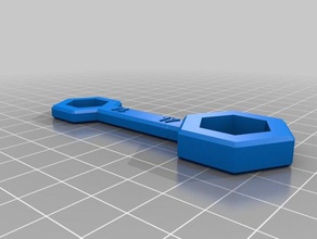 meu personalizados chave sextavada de 2 tamanhos openscad 14-17 ferramentas manuais personalizado 3d print model - Mito3D