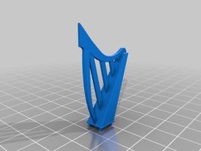 harpe à pédales reupload de la musique 3d print model - Mito3D
