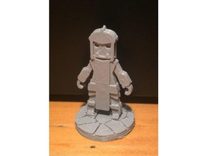 armoured half orc - 28chibi creatures dnd dungeons dragons flatminis mini 3d print model - Mito3D