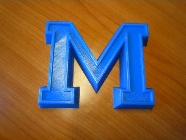 letter m sculptures 3D print model - Mito3D