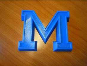 letter m sculptures 3d print model - Mito3D
