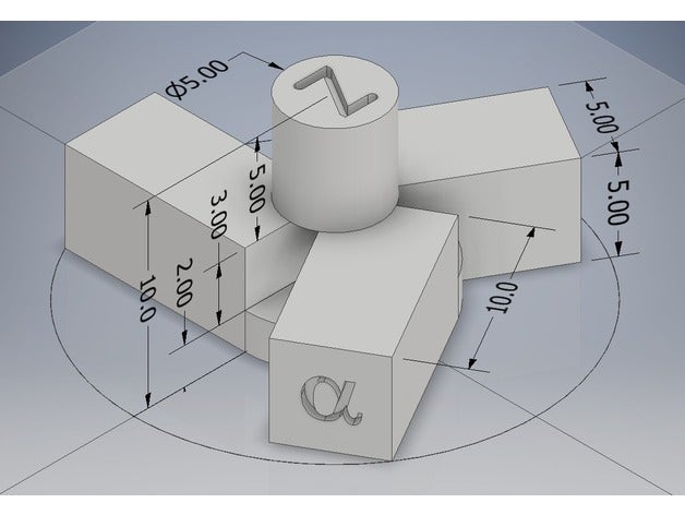 calibration caltrop 3d printing tests calibrate cube delta printer 3D print model - Mito3D