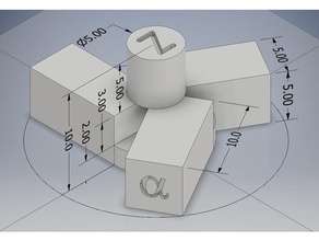 l'étalonnage caltrop L'impression 3d tests calibrer cube delta de l'imprimante 3d print model - Mito3D
