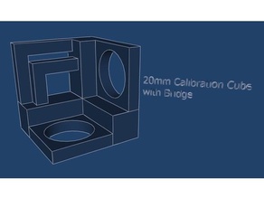 calibration cube v2 bridge - 20mm 3d printing tests 3d print model - Mito3D