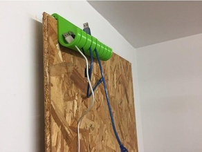 usb cable hanger osb wood planks electronics 3d print model - Mito3D