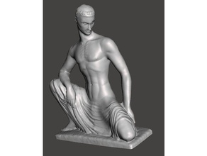masculina sentada las esculturas 3d print model - Mito3D