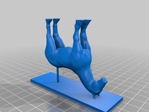 upside down horse sculptures 3d print model - Mito3D