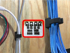 facile gestione dei cavi computer cavo di clip la ethernet cablaggio 3d print model - Mito3D