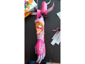 diy barbie myoelectric arm electromyography electronics prosthesis prosthetic hand 3d print model - Mito3D