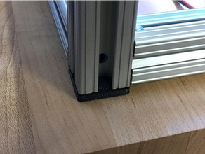 1x1 t-slot tappo in alluminio estruso parti piedi 3d print model - Mito3D