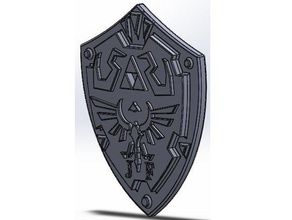 hylian shield 2d-art Arte 2d a lenda de zelda nintendo 3d print model - Mito3D