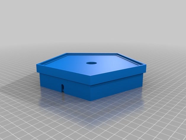 pentagon lithophane base g4 bulb decor 3D print model - Mito3D