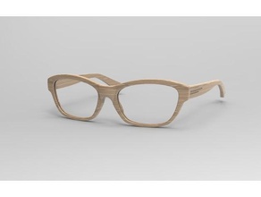Damen-Brillenfassung glazeable Brille 3d print model - Mito3D