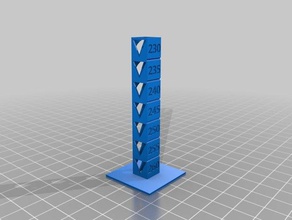 petg temp tower 260-230 3d printing tests customized 3d print model - Mito3D
