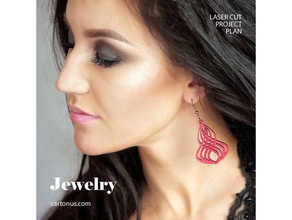 jewelry earring earrings woman wooden 3d print model - Mito3D