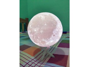moon lamp diy 18650 arduino led 3d print model - Mito3D