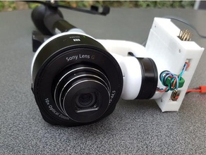 2d gimbal stick sony dsc-qx10 camera brushless lens 3d print model - Mito3D