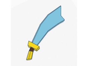 runescape rune cimitarra jogos de vídeo 3d barra ataque cosplay espada arma modelo antiga escola prop videogame jogo 3d print model - Mito3D