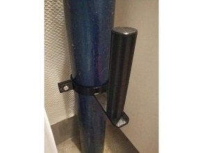 drain pipe modular toilet roll holder bathroom 3d print model - Mito3D
