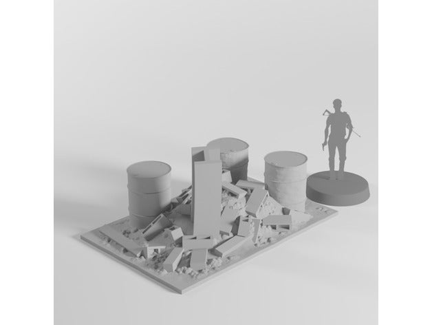 wargamingstlscom 28 mm small rubble games 3D print model - Mito3D