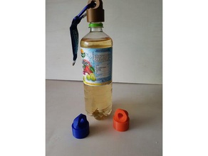 bottle cup hanger replacement parts cap geocache geocaching 3d print model - Mito3D