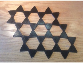 luta em forma de árvore matemática a arte demonstração o dobramento hexágono lattice não suporta física imprimir lugar triângulo trihexagonal 3d print model - Mito3D