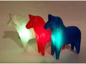 dala cavallo ricaricabile a led sculture sughero dalahast dalecarlian svezia svedese 3d print model - Mito3D
