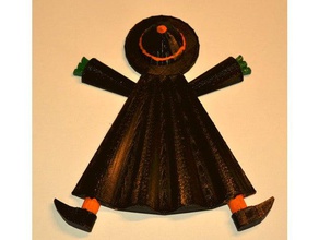 la bruja de lámina personas halloween sketchup 3d print model - Mito3D