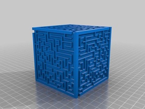 personalizado labirinto cubo gerador de puro openscad brinquedos & games 3d print model - Mito3D