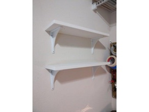 simple shelf bracket organization bookshelf brace 3d print model - Mito3D