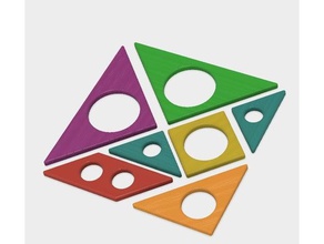 tangram recreational math pedagogy art chinese patterns shapes 3d print model - Mito3D